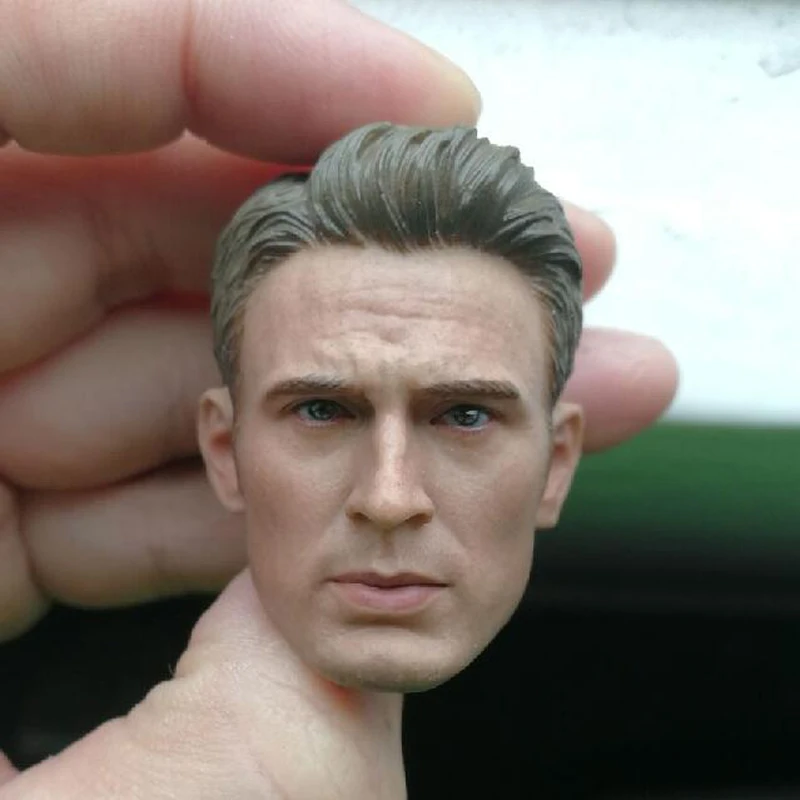 

Delicate Painting Hot 1/6 Scale Captain America Chris Evans Head Sculpt