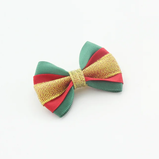 50 Pcs/100 Pcs Handmade Christmas Dog Bow Glitter Ribbon Bows For Dogs 6025027 Pet Grooming Small Wholesale