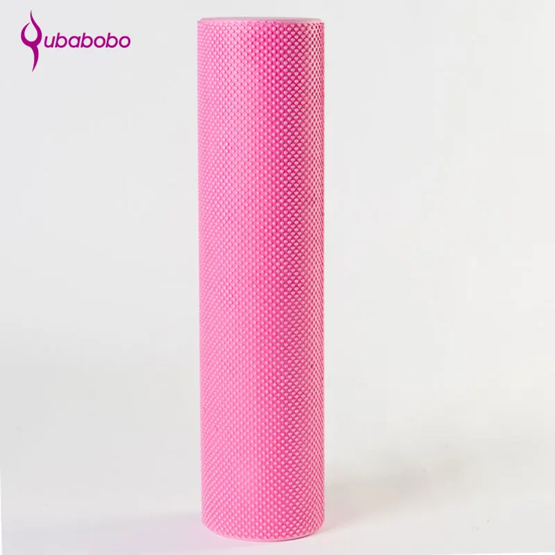 [QUBABOBO] 60 см* 15 см, пенопластовые блоки для пилатеса, фитнес-ролик, оборудование для спортивных тренировок, массажный ролик для физиотерапии - Цвет: Розовый