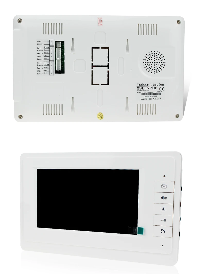 7 ''цветной дисплей TFT проводной видеодомофон домофон домашний белый внутренний блок дверь телефон для личного дома без наружной камеры
