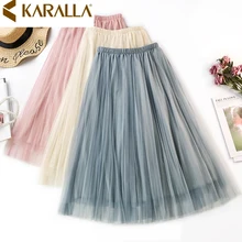 Новая женская плиссированная юбка с высокой талией Классическая однотонная базовая юбка модная женская плиссированная юбка C868