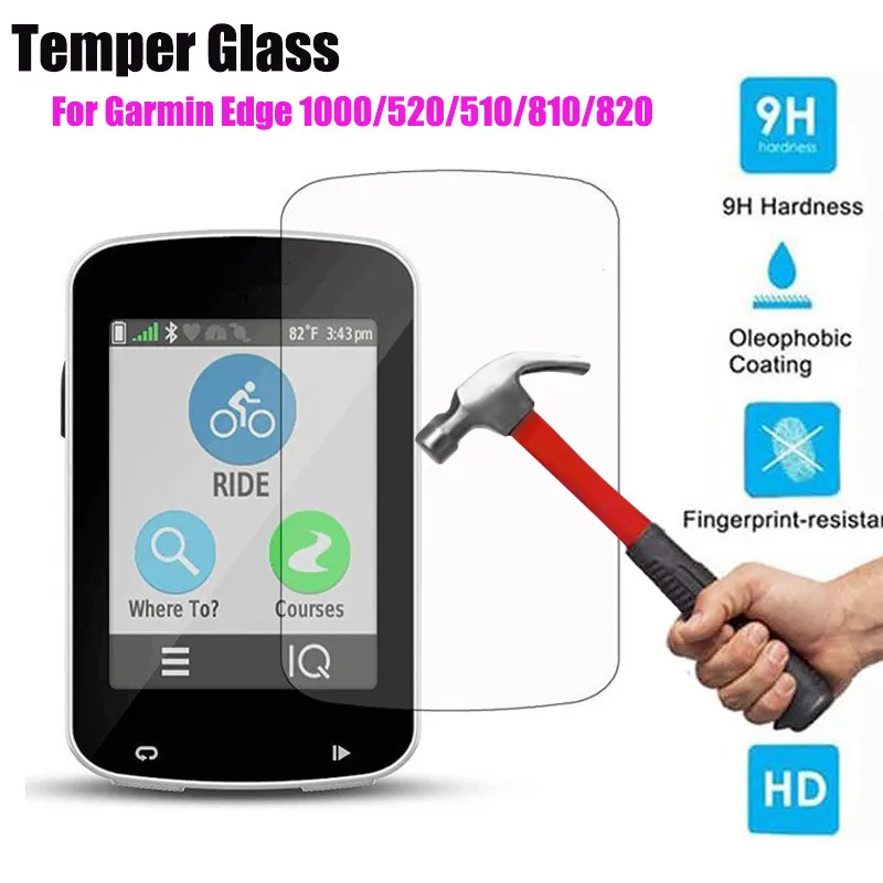 

1PCS/2PCS NEWEST Clear 9H 2.5D Tempered Glass Screen Protector For Garmin Edge 1000/820/520/510 Tempered Glass