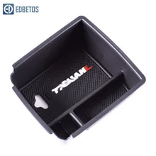 Tiguan L подлокотник коробка для- Tiguan mk2 V W подлокотник центр коробка для хранения Контейнер перчатка Органайзер чехол Крышка дверного замка