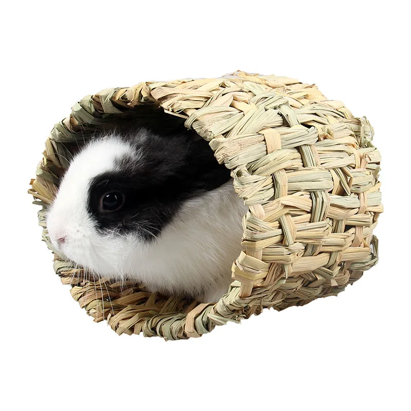 Single Shape Pure natural Water bamboo leaves Weave Guinea Pig Hamster Toy Tubes Tunnels Cage
