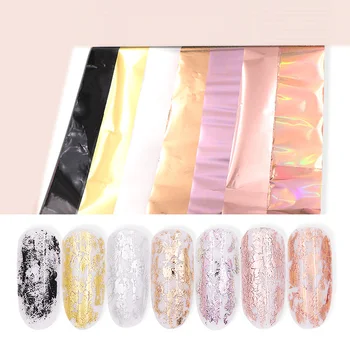 

7Pcs/set 4*20cm Starry Sky Nail Foils Nail Art Transfer Stickers Decal Fashion Matte DIY Nail Tips Decorations