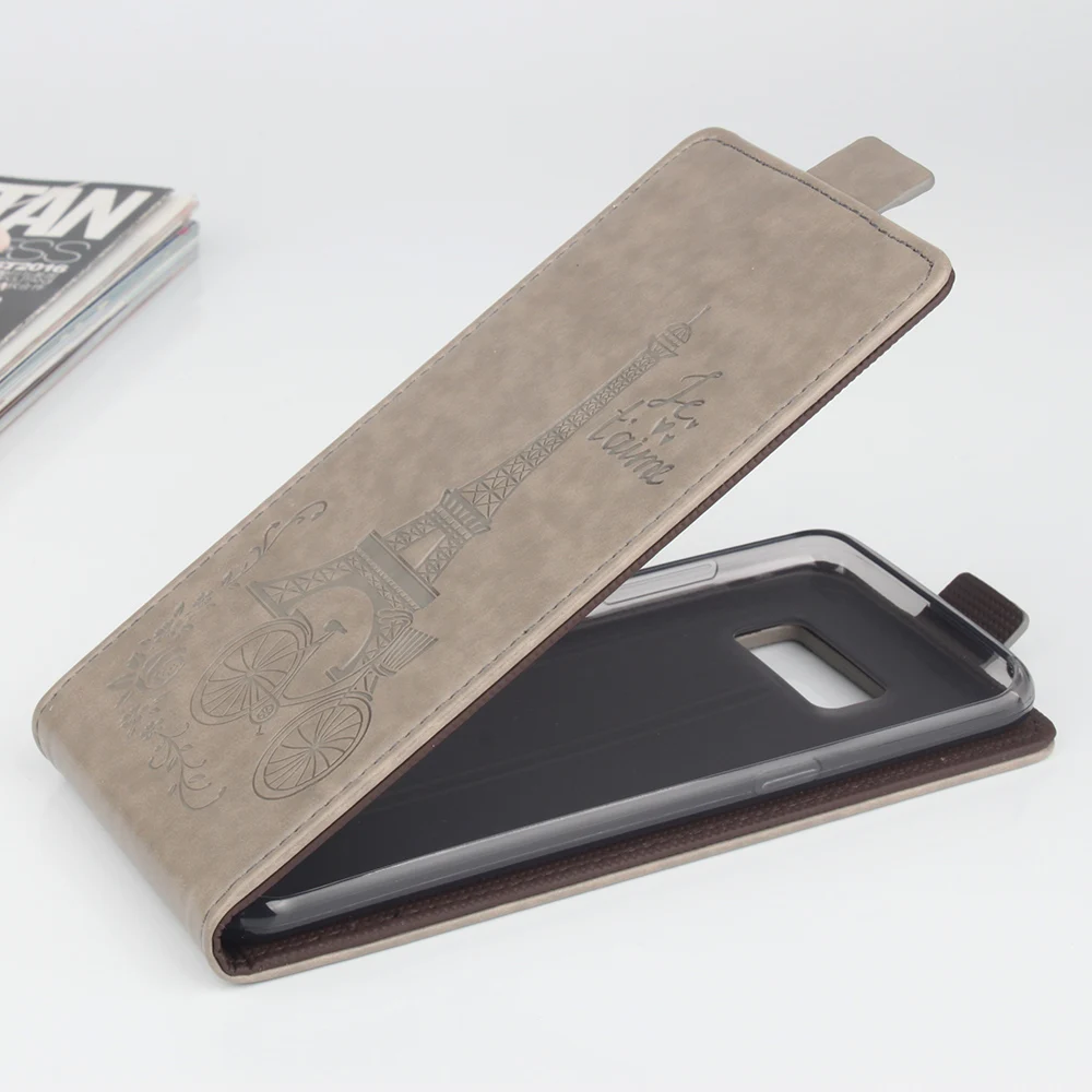 

For Samsung Galaxy S8 Case Fashion Embossed Flip Leather Cover Case for Samsung Galaxy S8 G950 5.8 inch Vertical Back Cover