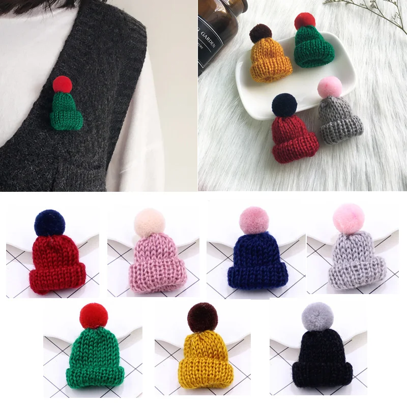 

Women New Winter Wool Hat Sweater Brooches Children Mini Cute Color Balls Brooch Pins For Girls Fashion Jewelry Decoration
