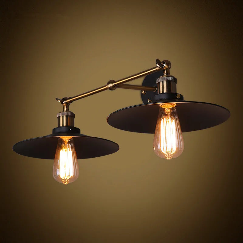 

MODERN VINTAGE INDUSTRIAL LOFT METAL DOUBLE RUSTIC SCONCE WALL LIGHT WALL LAMP PTSP