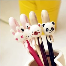 20 шт./компл. корейские канцелярские принадлежности свежий милый маленький медведь гелевая ручка с креативным дизайном 0,5 мм черный сердечник школьная Ручка