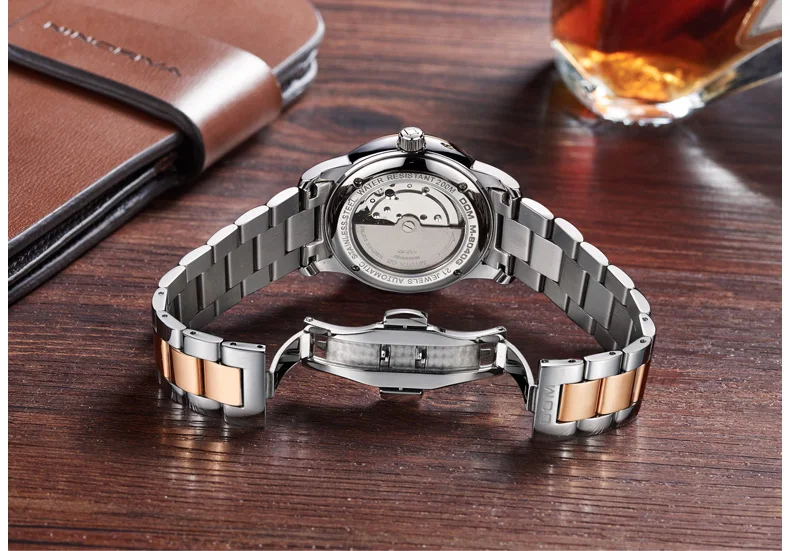 DOM мужские часы Топ бренд класса люкс водонепроницаемые механические часы нержавеющая сталь сапфировое стекло Автоматическая Дата Reloj Hombre M-8040