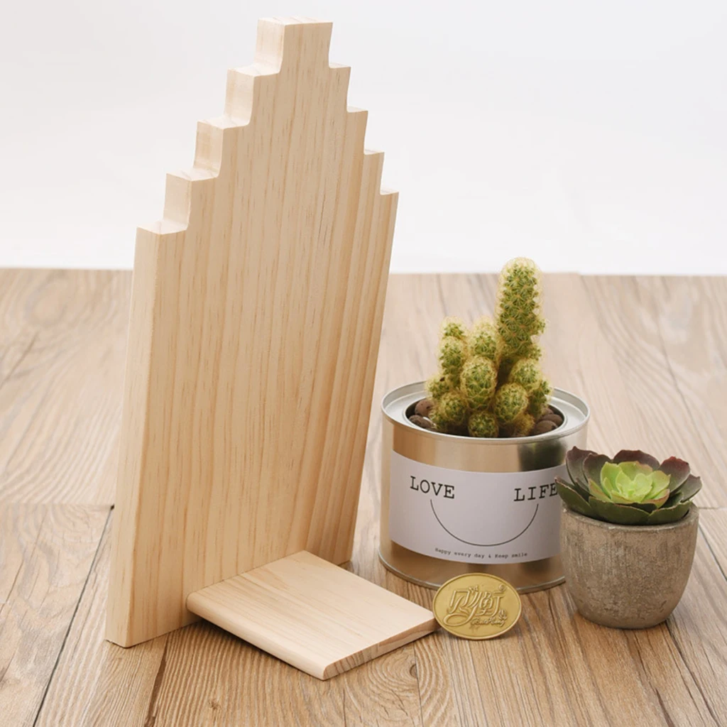 Wooden Holder for Jewelry Display, Pendant Necklace Hanging Rack Jewelry Organizer Stand, 4 Layers