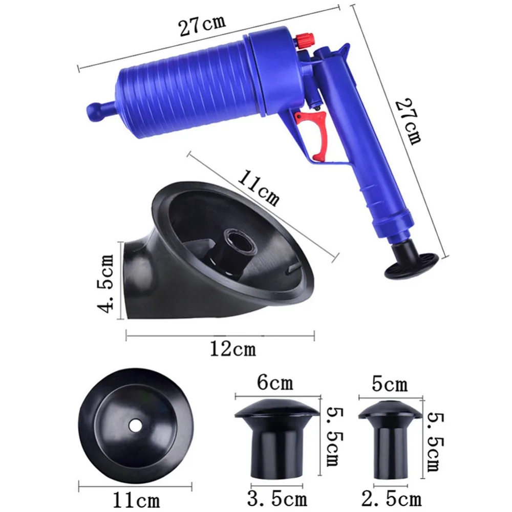 Высокое давление воздуха дренажная труба земснаряд Плунжер дренажный очиститель Ванна Туалет очиститель аксессуары для ванной комнаты бытовые чистящие инструменты