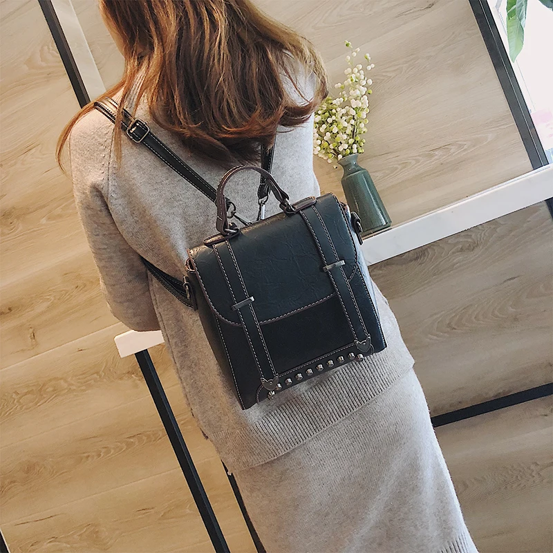 Mochilas de moda para mujer 2018 Mini Mochila de cuero para mujer de Color sólido pequeñas bolsas de hombro Mochila escolar para niñas Mochilas de moda para mujer 2018 Mini Mochila de cuero para mujer de Color sólido pequeñas bolsas de hombro Mochila escolar para niñas