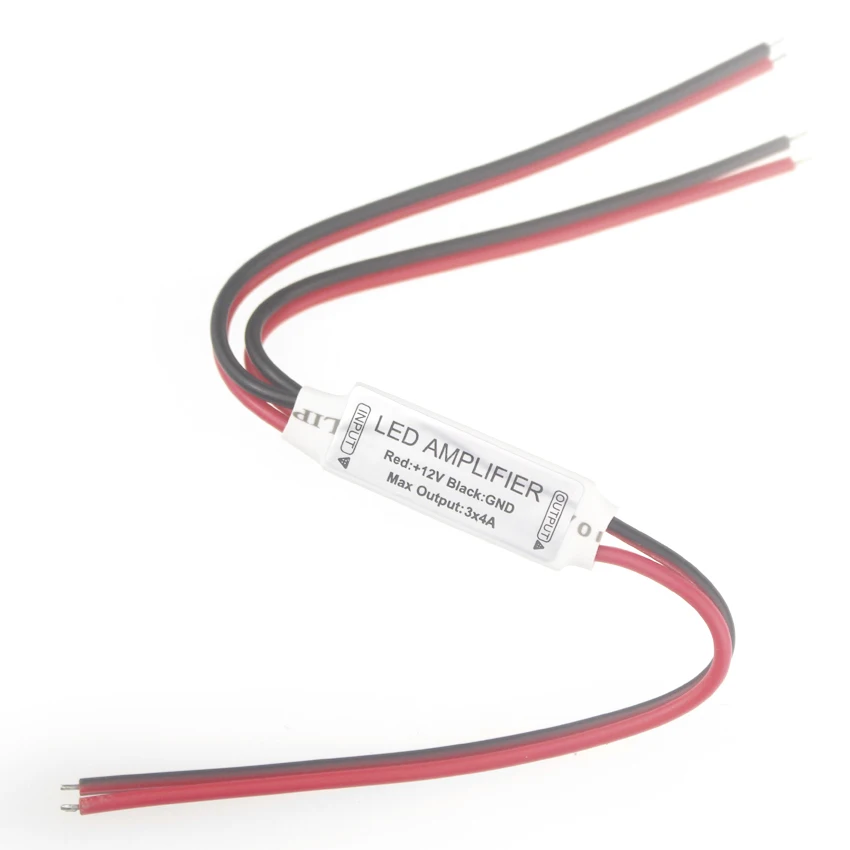 

dc 12v 12A mini led amplifier,3ch x 4A ,4 wire led amplifier for 5050 2835 single color led strip light