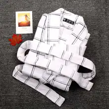 Зимние мужские халаты Мужской халат мужской плюс размер XXL белая рука роскошное осеннее полотенце флисовый халат длинная ночная рубашка