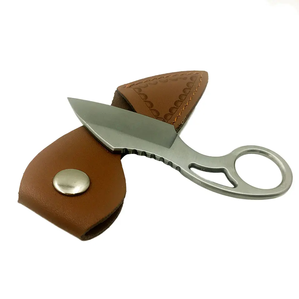 Swayboo EDC интегрированный Киль ручка D2 стали походные ножи 60 HRC кольцо мини нож с фиксированным лезвием нож для выживания с оболочкой