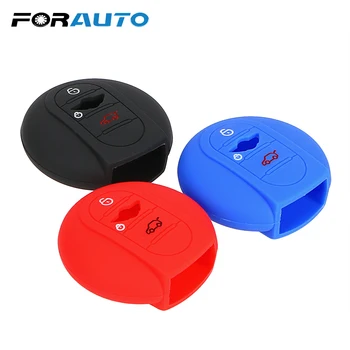 

FORAUTO Car Key Cover 3 Button For BMW Mini Cooper F56 F55 F54 Key Protect Bag Car Silicone Rubber Key