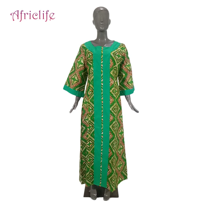 Африканские платья для женщин плюс размер Модный Дизайн Африканский Базен повседневное длинное платье африканская традиционная одежда WY4095