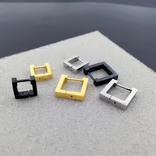 BEAUCHAMP 1 шт./лот треугольники квадратный Форма Стад Серьги в виде тонкого кольца петли стилей в стиле панк рок готический для женщин мужские Нержавеющая сталь ЮВЕ