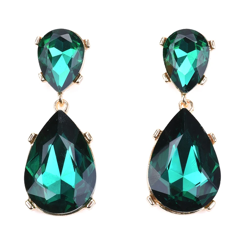 

Crystal Long Water Drop Dangle Earrings Women Vintage Wedding Jewelry Femme Fashion Tear Drop Earrings High Quality Wholesale