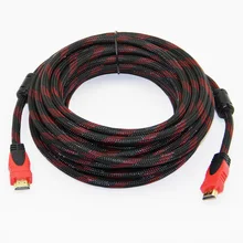 Позолоченный HDMI папа-папа нейлоновая сетка в оплетке V1.4 3D 1080P Full HD 140 см 270 см 460 см 920 см 14 м