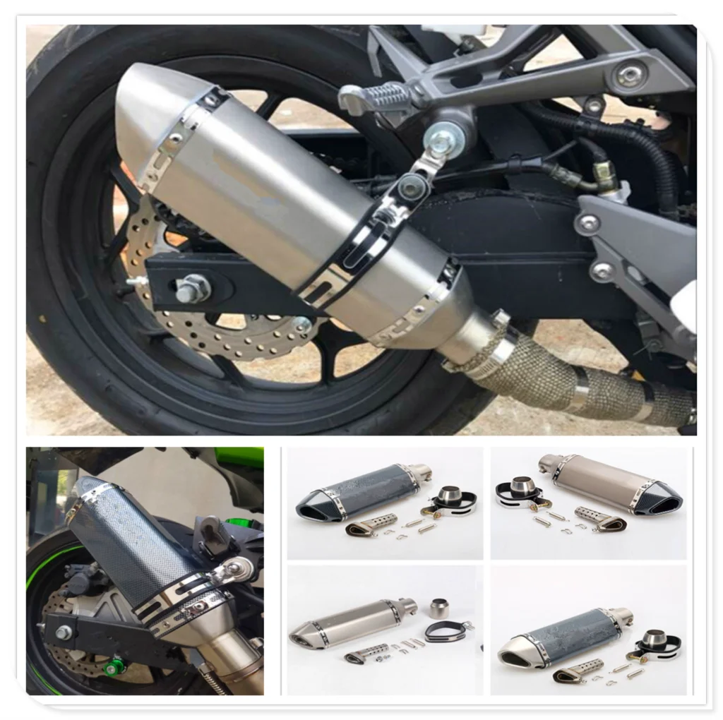 Stainless 51mm Motorcycle Modify Exhaust Muffler For Kawasaki ZR750