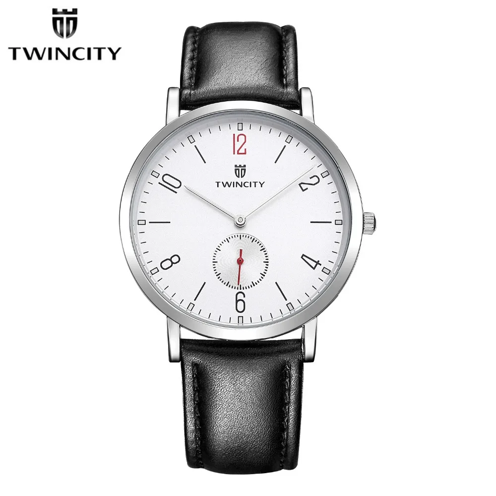 

Genuine Leather Men Watch Fashion Sport Quartz Watch Male Waterproof Military Silver Wristwatch Super-Thin Relojes