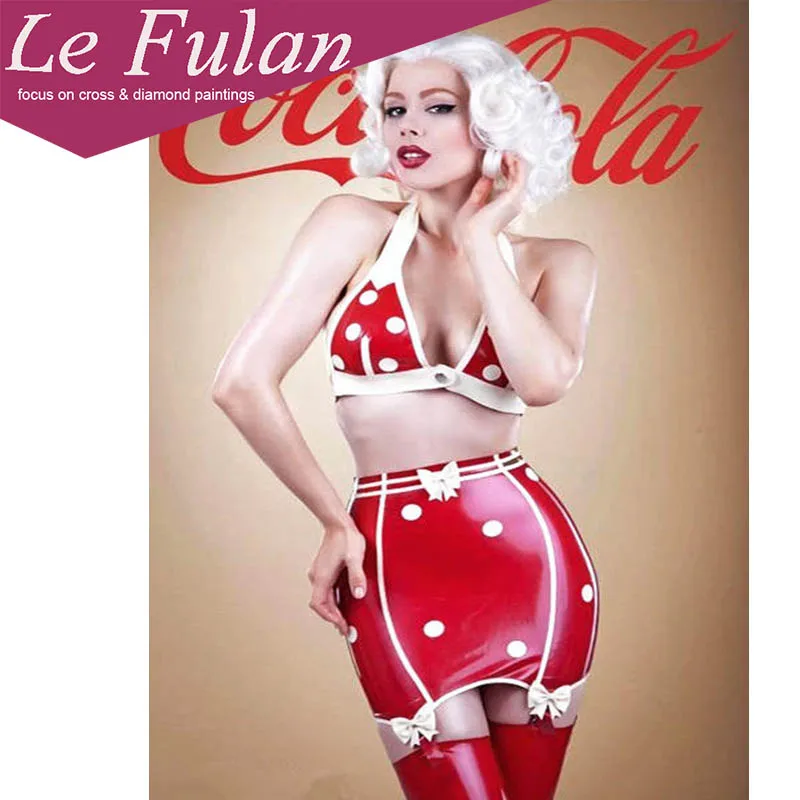 

Le Fulan 5d Diy Diamond Painting Full Round Cola Sexy Figure Dancing Girl Daimond Paintings Diamant Embroidery GIFT Wall Sticker