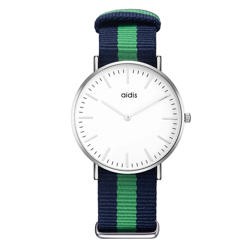 fashion casual business japan quartz mvement watch canvas band luxury men young  top popular wristwatch