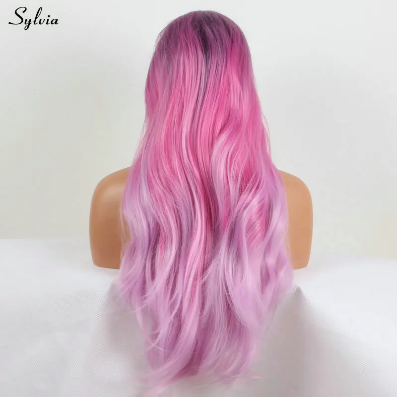 Sylvia Mermaid Party Lace Wig Lilac Purple Ombre Pink Pastel