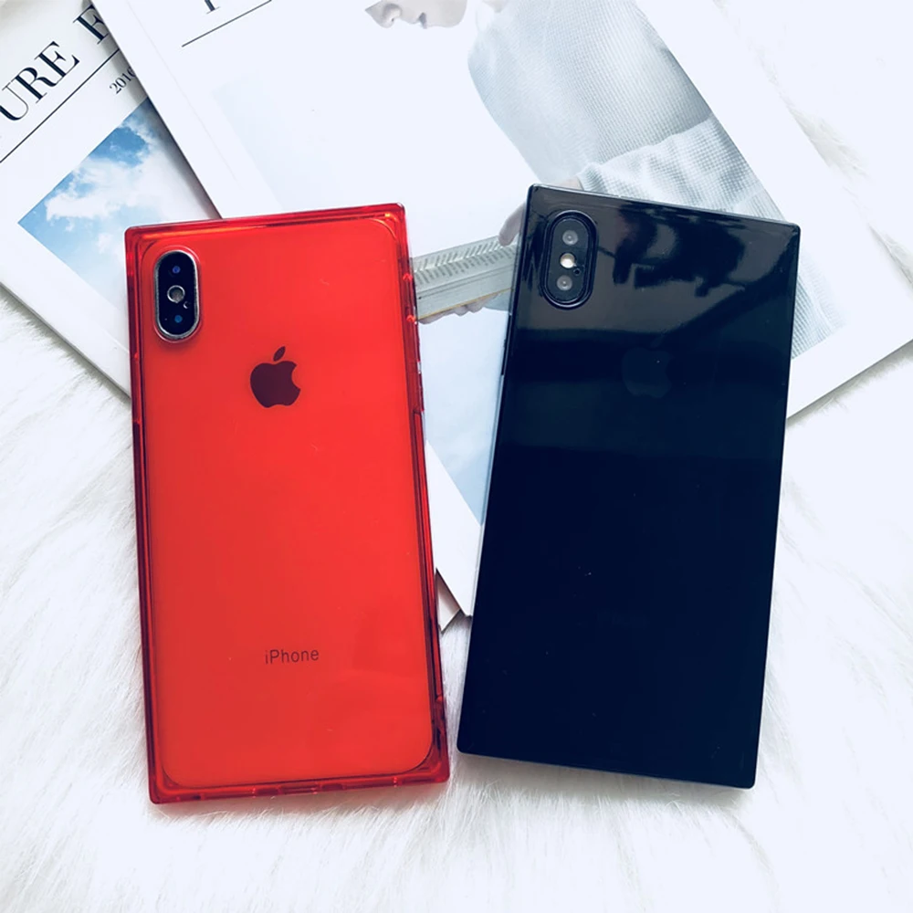 Квадратный чехол для Iphone 11 Pro Max XS MAX XR X прозрачный мягкий противоударный бампер чехол для Iphone 8 7 6 6s plus Аксессуары