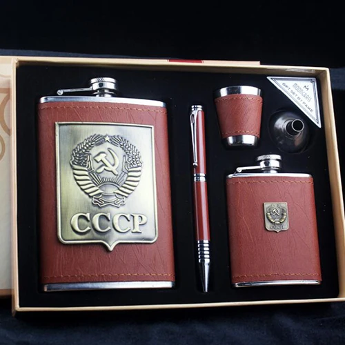 Mealivos 9 oz 304 stainless steel hip flask Gift box personalized liquor flagon vodka rum alcohol bottle groomsman jagermeister - Цвет: 1 set