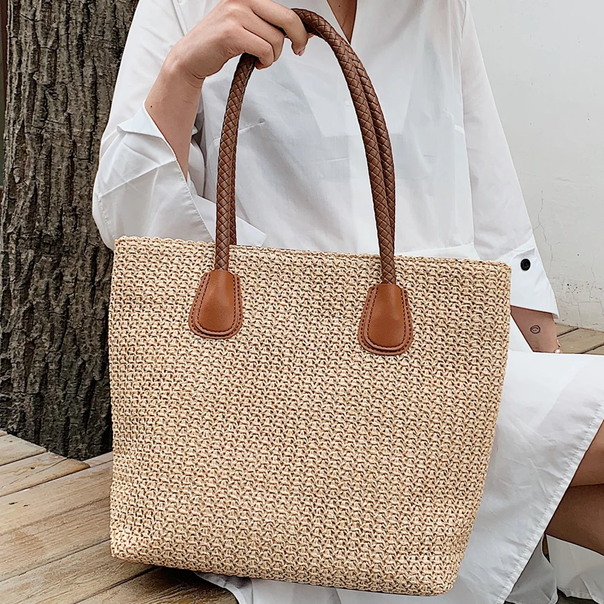 Mode Dames Zomer Handtassen Grote Strandtas Vrouwen Handgemaakte Rotan Geweven Strozak Bohemian Schoudertassen Voor Vrouwen Sac Een belangrijkste| | - AliExpress