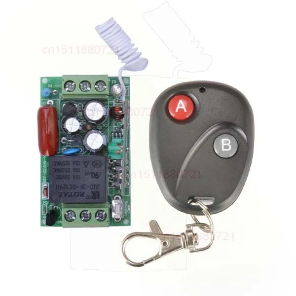 

220V 1CH 10A RF Wireless Remote Control Switch System Receiver&Transmitter Learning Code output state is adjusted