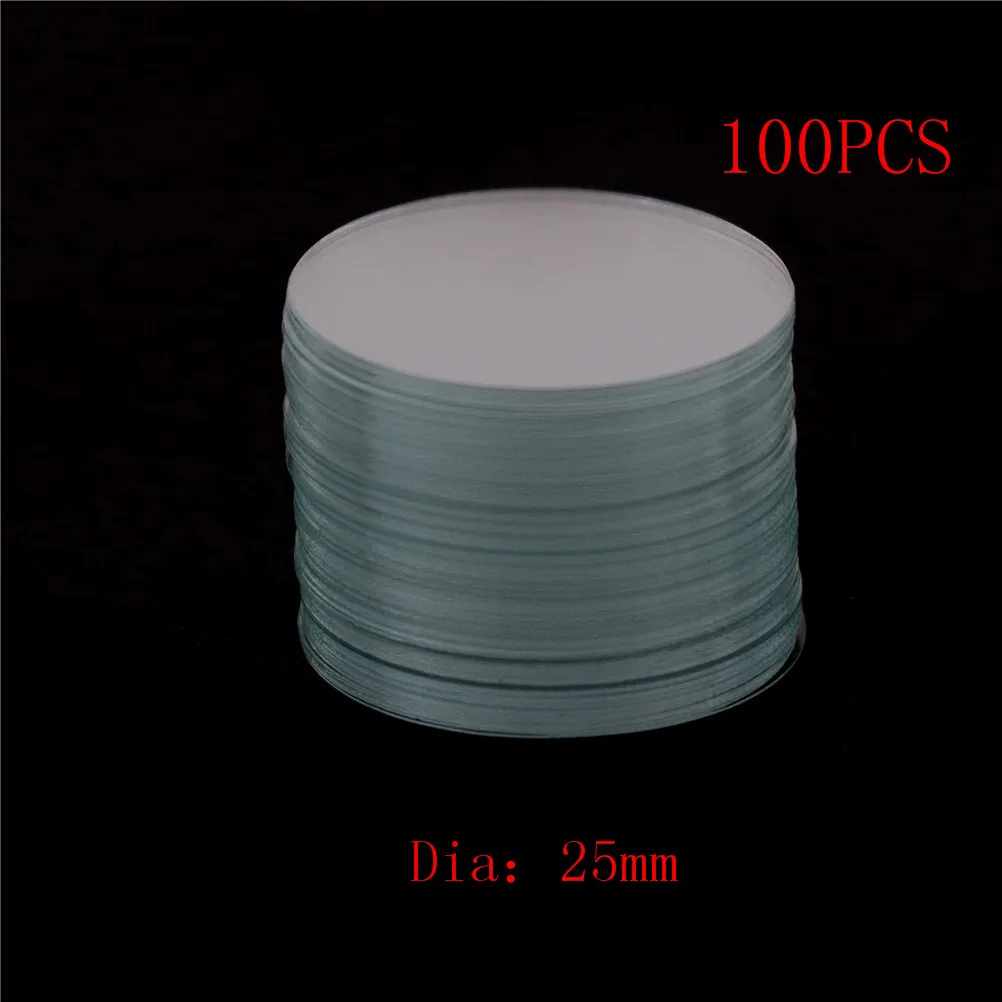 100Pcs/lot Diameter 25mm Circular Round Microscope Slide Coverslip