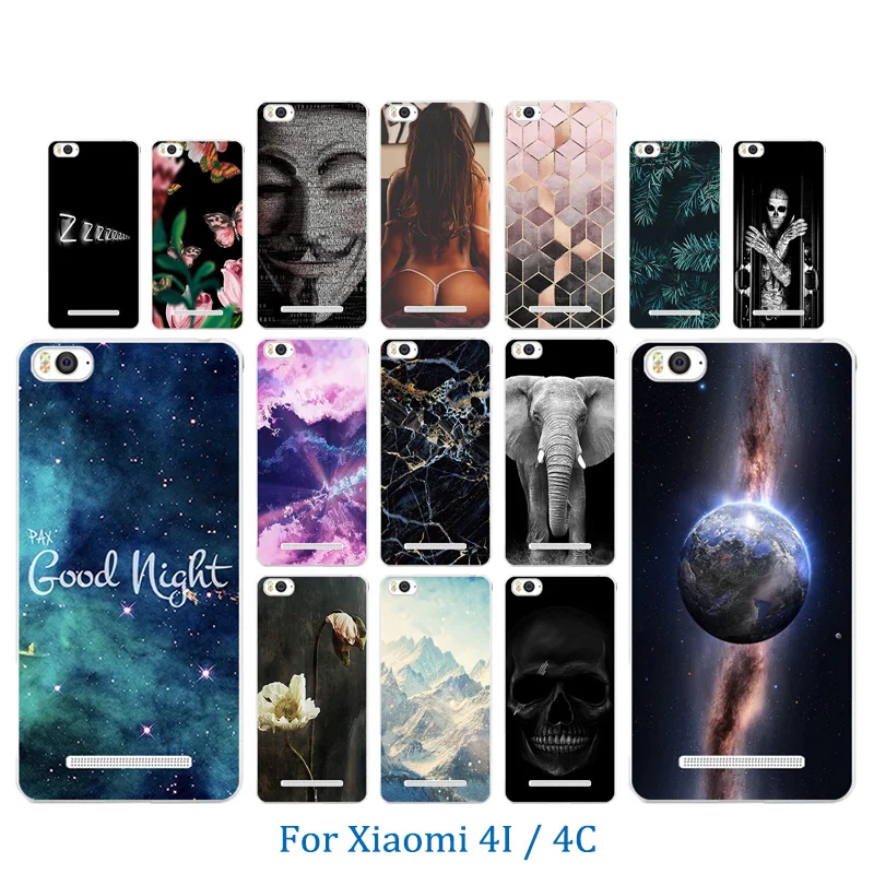 Для Xiaomi Mi 4i Mi4i Mi4C 4c чехол молния узор Обложка мягкая TPU для защитный силиконовый