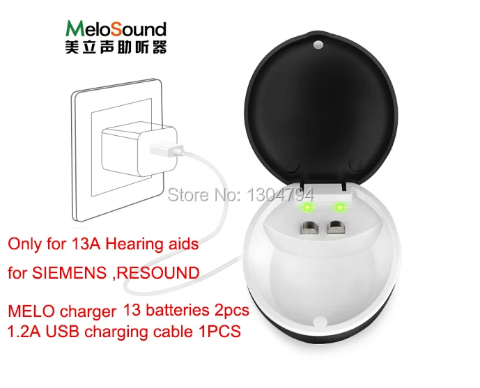 

2018Newest!Brand hot Hearing Aids Rechargeable battery a13 set for BTE Hearing Aid (one charger and two batteries) for SIEMENS
