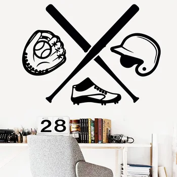 

Free Shipping Baseball Wall Decal Living Room Removable Mural Home Decoration Accessories For Living Room Art Decor Wallpaper