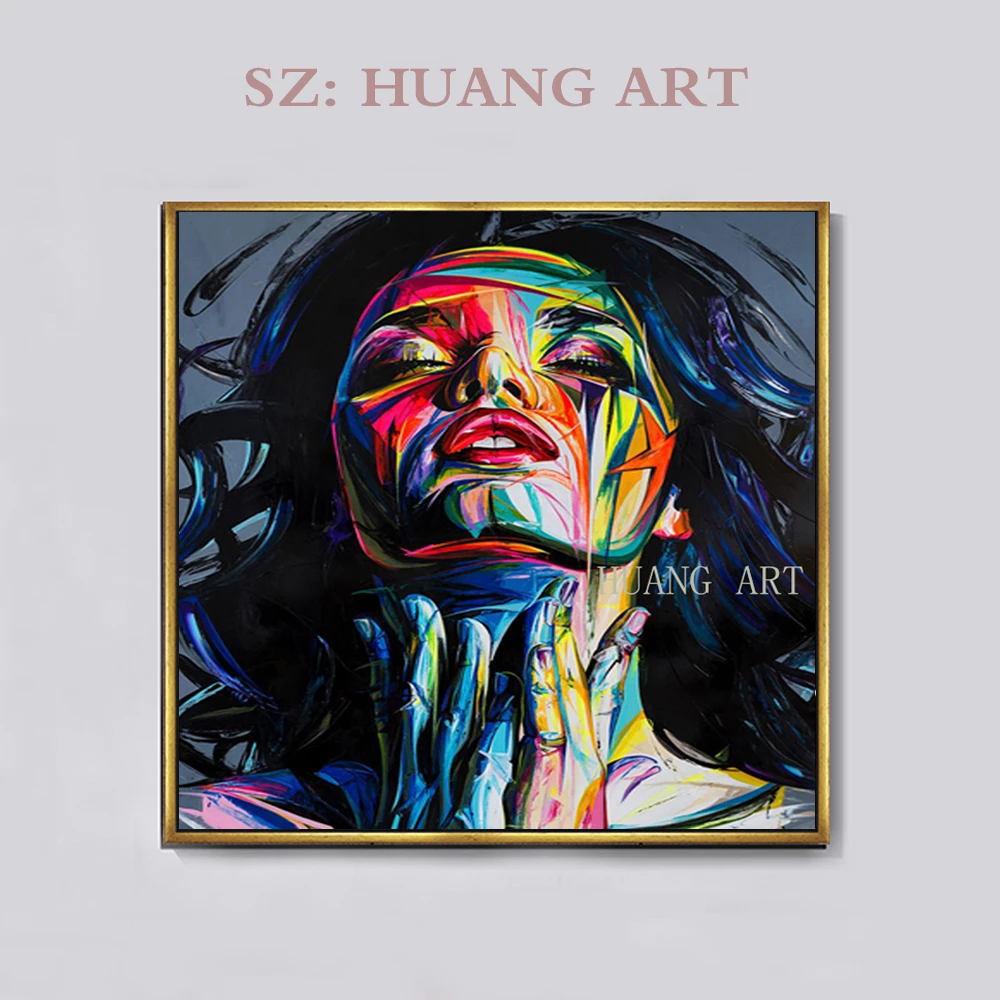 Peinture De Portrait De Femme Sur Toile Decor D Art Visuel Abstrait Sexy Decoration Murale De Maison Image D Art Encadree Illustration Prete A Etre Accrochee Aliexpress