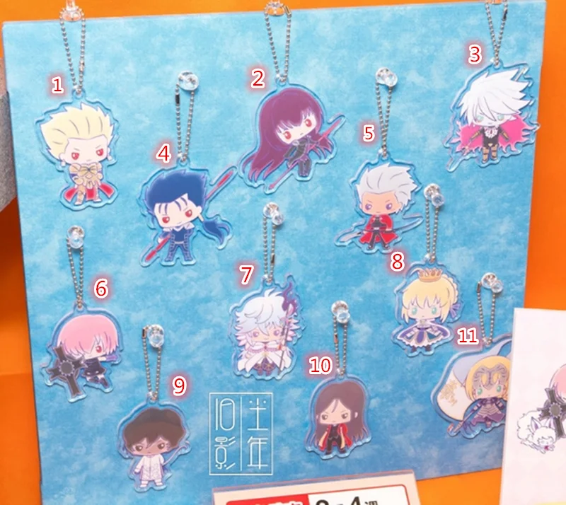 

Japan Original Fate Grand Order FGO Keychain Anime Solomon Game Acrylic Pendant