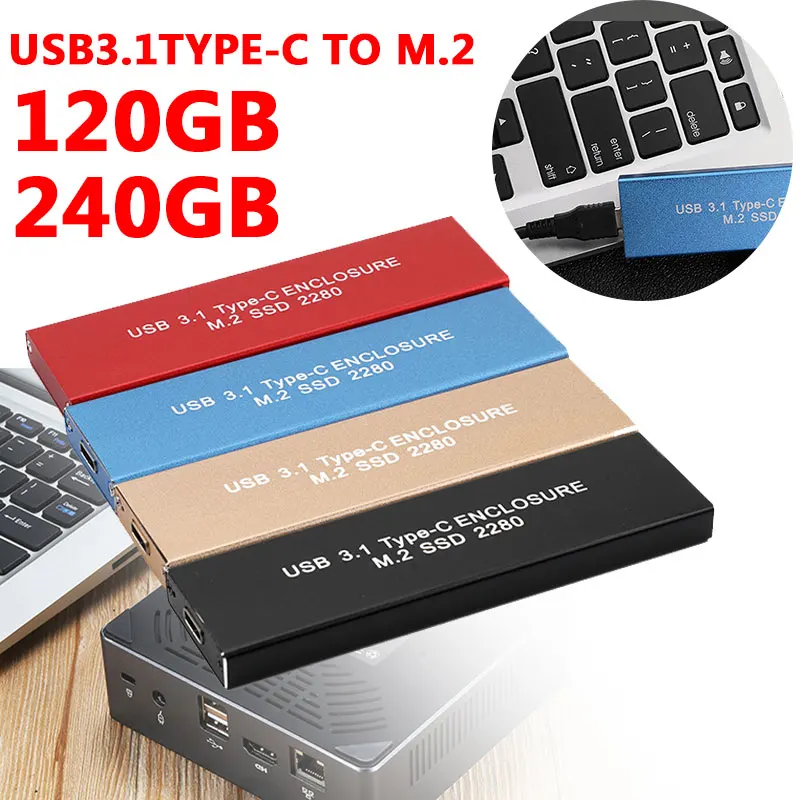

Type-C USB 3.1 SSD External Hard Drive 120GB 240GB Superspeed External Solid State Drive Desktop For Windows XP MAC