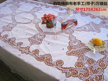 

European style hand lace ten thousand silk tablecloth manual embroidery multi bed cover.