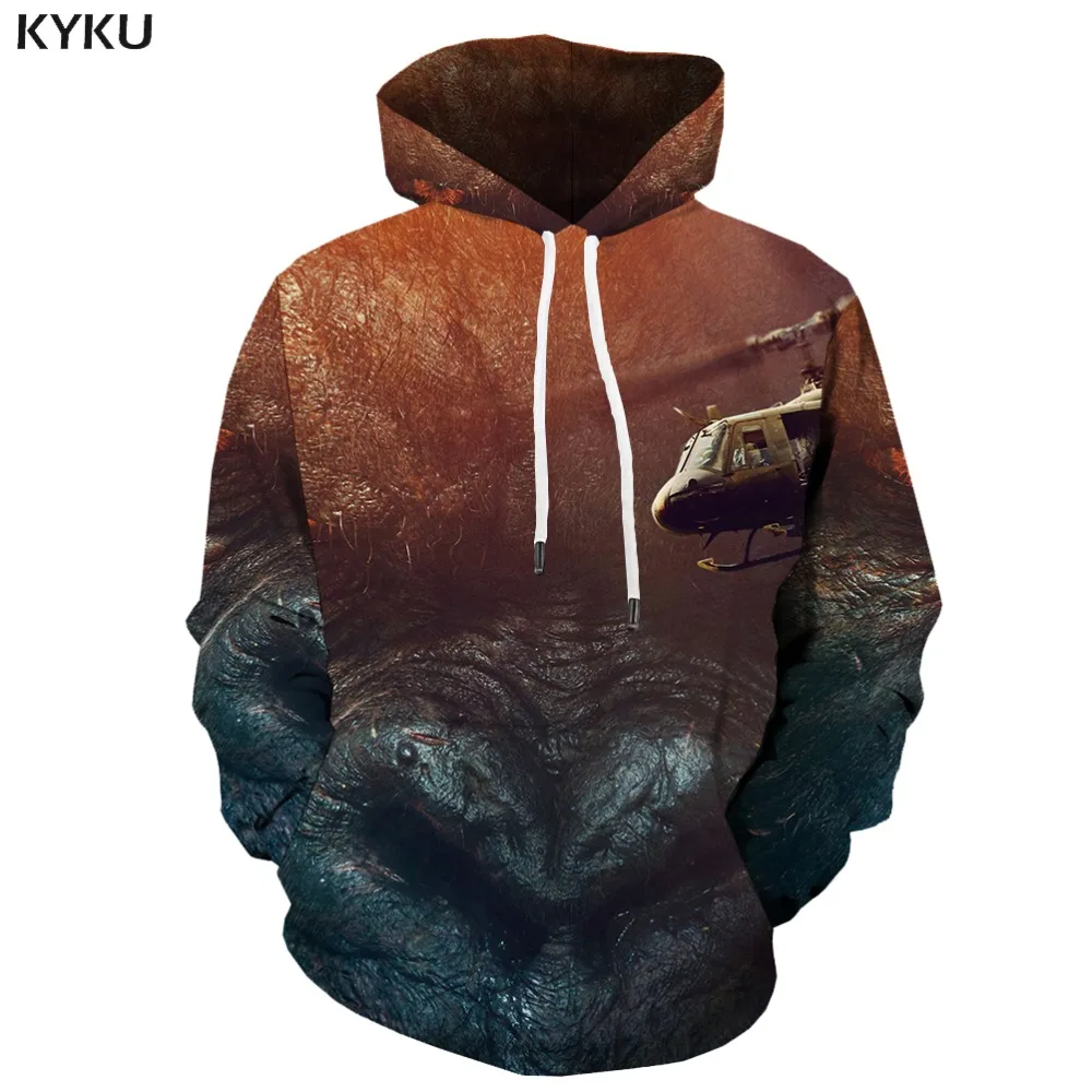 

KYKU 3d Hoodies Animal Hoodie Men Military Hooded Casual Aircraft Hoodie Print Metal Hoody Anime War 3d Printed Mens Clothing