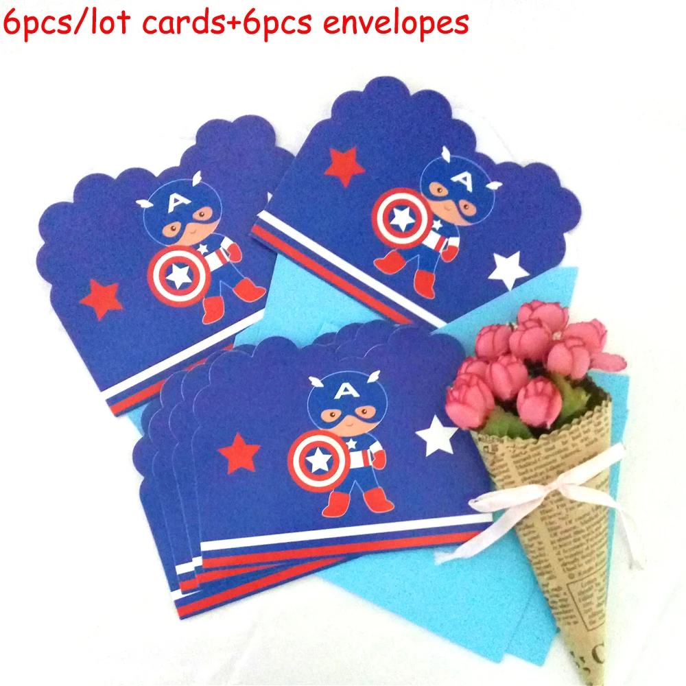 Captain America Theme Tableware Set Birthday Party Decoration Kids Balloons Napkin Cups Tablecloth Flag Straw Party Supplies