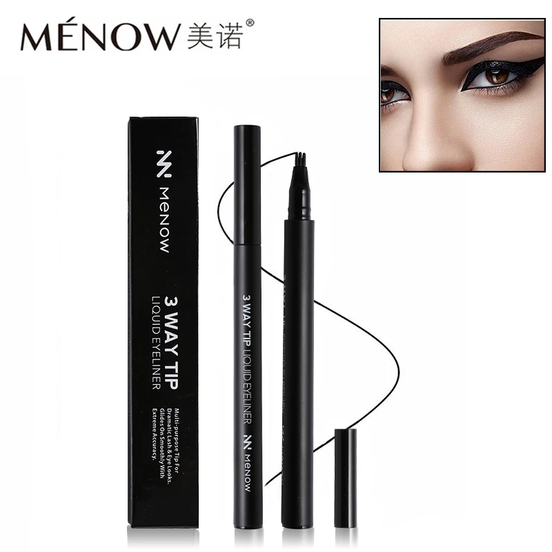 1.2ml Menow Fine Sketch Smoky Eye Makeup 3 Way Tip Liquid Eyeliner