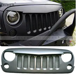 OMHOL Бесплатная доставка Передняя сменная решетка радиатора для Jeep Wrangler 2007-2015 автомобильный Стайлинг большие глаза гоночная решетка ABS