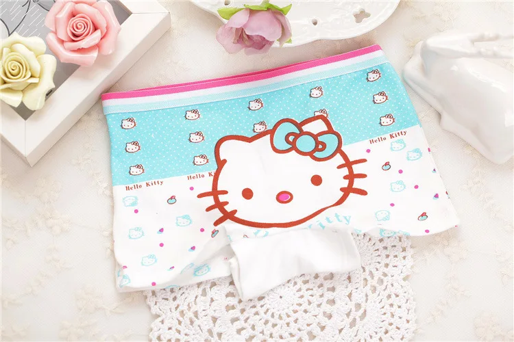 10 шт./лот/партия, новые модные хлопковые трусики с рисунком hello kitty для маленьких девочек, шорты для детей, Короткие трусы, Детские трусы, От 2 до 10 лет