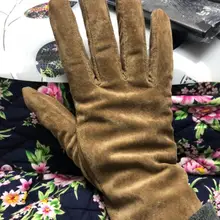 Женские перчатки из натуральной кожи женские перчатки из натуральной замши короткие однотонные мотоциклетные перчатки для вождения R752