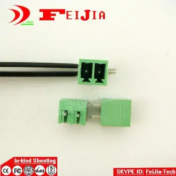 

Free shipping (100pcs/lot) 15EDGK-3.81-2P + 15EDGVC-3.81-2P Straight Pin Screw Terminal Block Connector Pluggable type