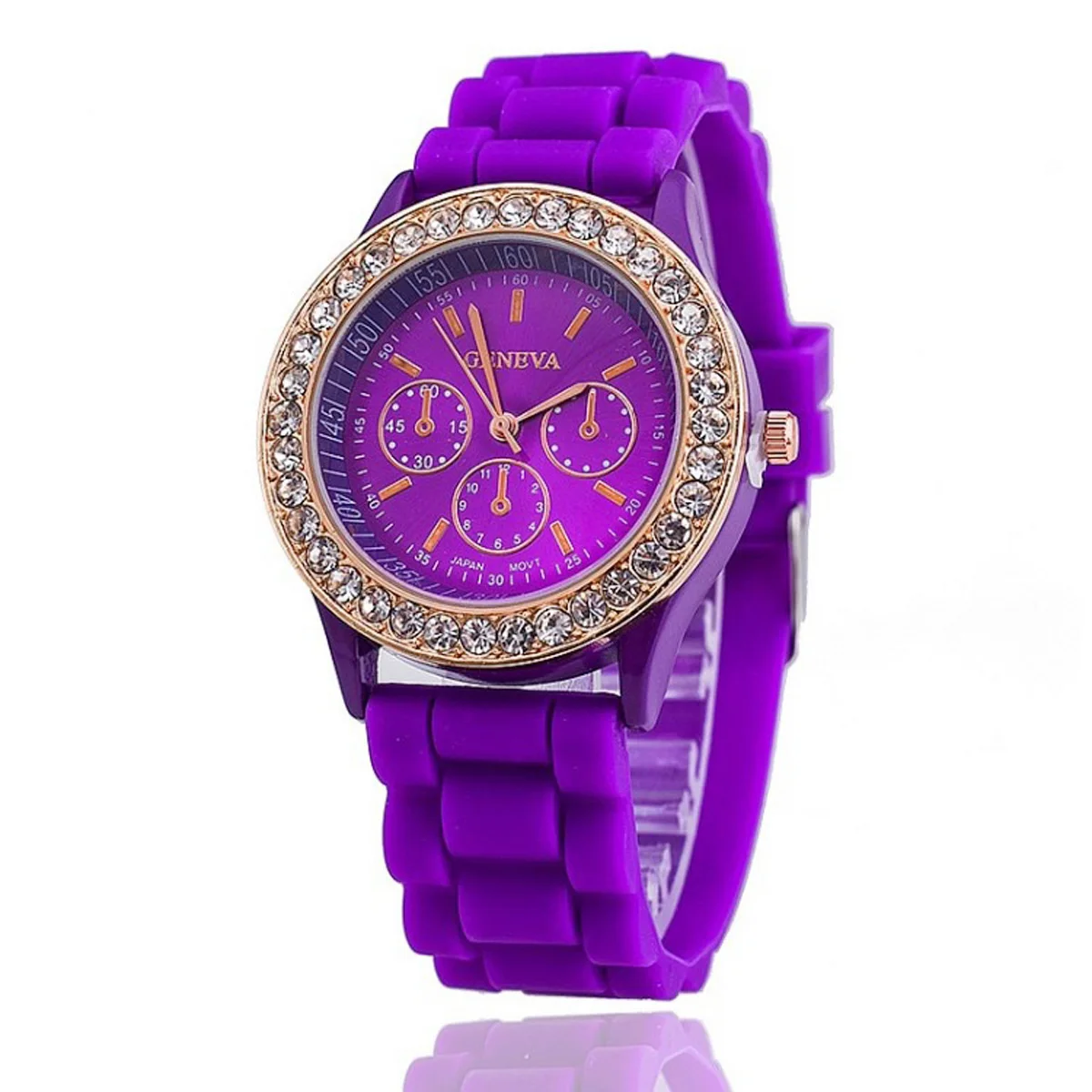 Geneva Casual Watch Women Crystal Dress Watch 2017 Quartz men Silicone watches Unisex Wristwatch Sports watch relogio feminino